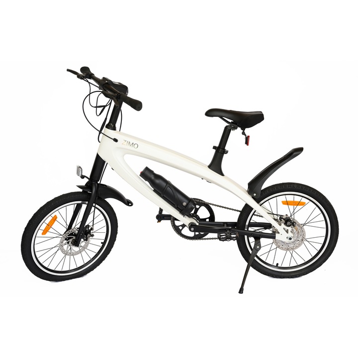 Review Bicicleta Electrica Zimo X2 Dual Battery Alba – Autonomie Extinsa si Cadru Usor Aluminiu